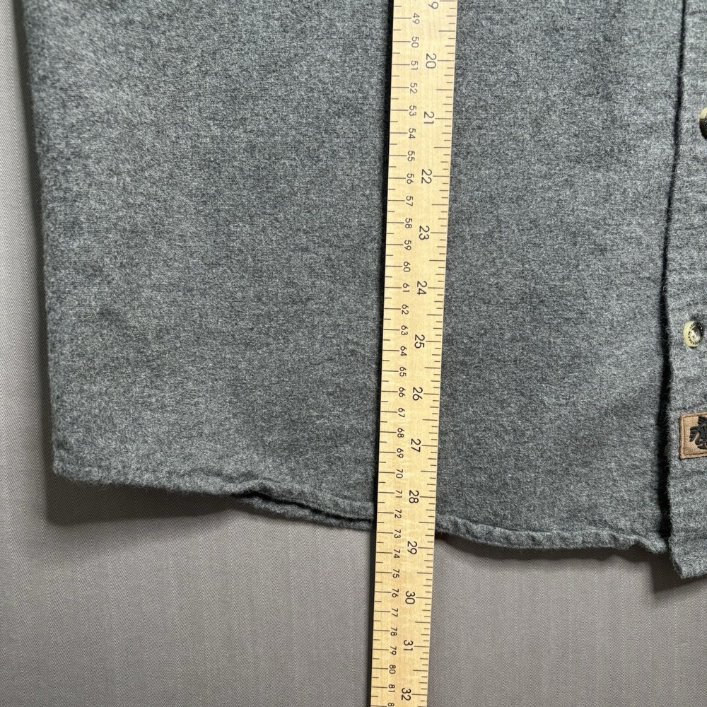 LEGENDARY WHITETAILS Flannel Shirt Mens XL Gray Heathered Corduroy Trim Shacket - Picture 12 of 13